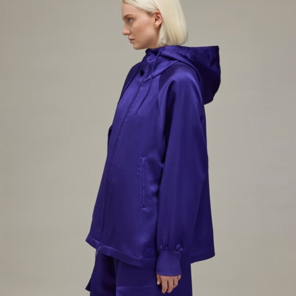 ***NWT*** Y-3 TECH SEERSUCKER HOODIE COLLEGIATE PURPLE COLOR S - Picture 1 of 12